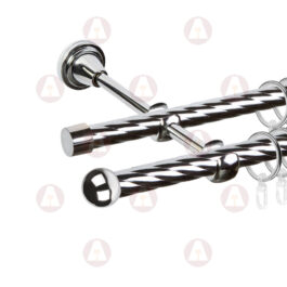 Карниз 2-рядный «Заглушка шар малый» D16 Кр / Кр Хром