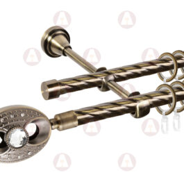 Карниз 2-рядный «Игнацио» D16 Кр / Кр Антик