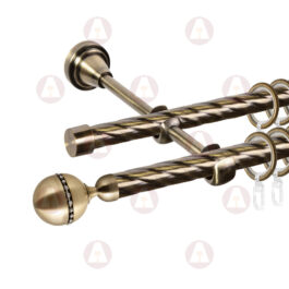 Карниз 2-рядный «Кортеза» D16 Кр / Кр Антик