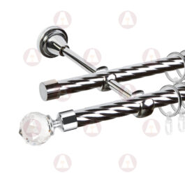 Карниз 2-рядный «Кристалл» D16 Кр / Кр Хром