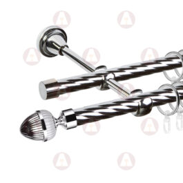 Карниз 2-рядный «Милано» D16 Кр / Кр Хром