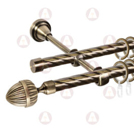 Карниз 2-рядный «Милано» D16 Кр / Кр Антик