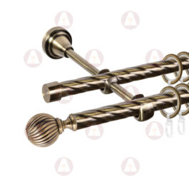 Карниз 2-рядный «Орион» D16 Кр / Кр Антик