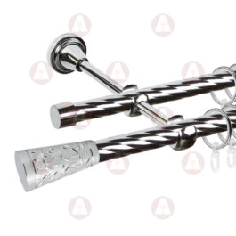 Карниз 2-рядный «Севилья» D16 Кр / Кр Хром