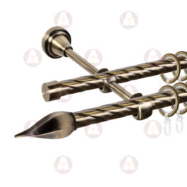 Карниз 2-рядный «Твист» D16 Кр / Кр Антик