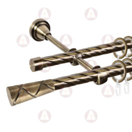 Карниз 2-рядный «Трапеция» D16 Кр / Кр Антик