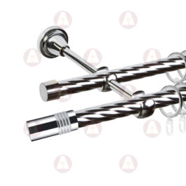 Карниз 2-рядный «Цилиндр» D16 Кр / Кр Хром