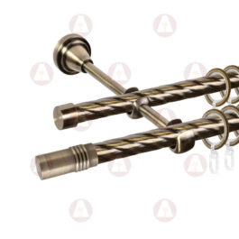 Карниз 2-рядный «Цилиндр» D16 Кр / Кр Антик