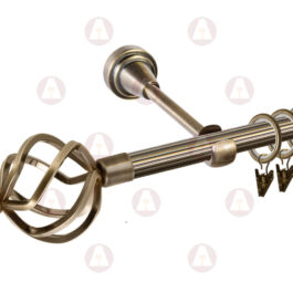 Карниз 1-рядный «Булава» D16 Рифленая Антик