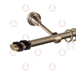 Карниз 1-рядный «Вена» D16 Рифленая Антик / Чёрный