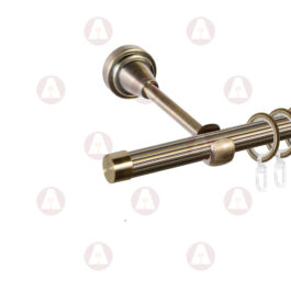 Карниз 1-рядный «Заглушка плоская» D16 Рифленая Антик