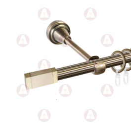 Карниз 1-рядный «Квадро» D16 Рифленая Антик