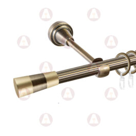 Карниз 1-рядный «Конус 3-х цвет.» D16 Рифленая Антик / Золото