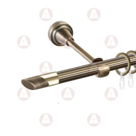 Карниз 1-рядный «Скос 2-х цвет.» D16 Рифленая Антик / Золото