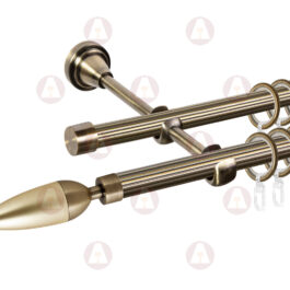 Карниз 2-рядный «Бутон» D16 Риф / Риф Антик / Золото