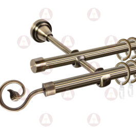 Карниз 2-рядный «Завиток одинарный» D16 Риф / Риф Антик