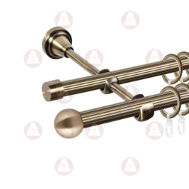 Карниз 2-рядный «Заглушка шар малый» D16 Риф / Риф Антик