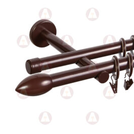 Карниз 2-рядный «Атика» D19 Гладкая Шоколад