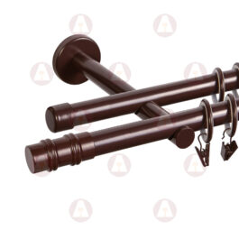 Карниз 2-рядный «Брут» D19 Гладкая Шоколад