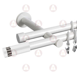 Карниз 2-рядный «Диос» D19 Гладкая Белый