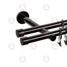 Карниз 2-рядный «Заглушка» D19 Гладкая Чёрный