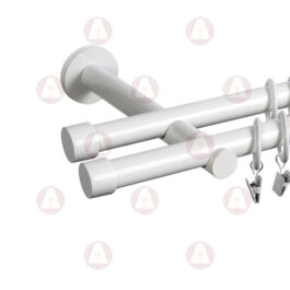 Карниз 2-рядный «Заглушка» D19 Гладкая Белый