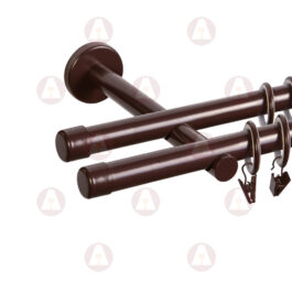 Карниз 2-рядный «Заглушка» D19 Гладкая Шоколад