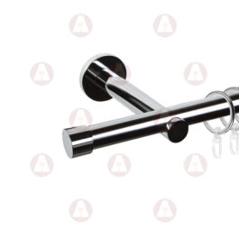 Карниз 1-рядный «Заглушка» D19 Гладкая Хром