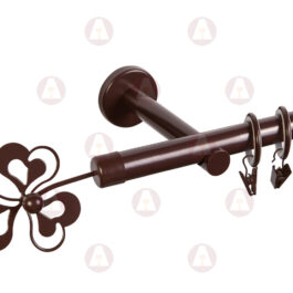 Карниз 1-рядный «Клевер» D19 Гладкая Шоколад