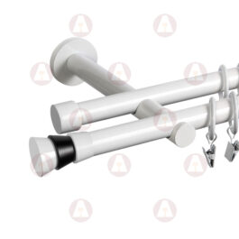 Карниз 2-рядный «Конус» D19 Гладкая Белый