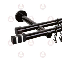 Карниз 2-рядный «Крокус» D19 Гладкая Чёрный