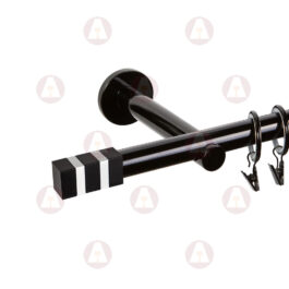 Карниз 1-рядный «Крокус» D19 Гладкая Чёрный