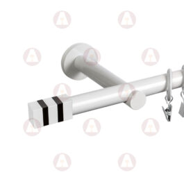 Карниз 1-рядный «Крокус» D19 Гладкая Белый