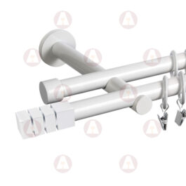 Карниз 2-рядный «Нордик» D19 Гладкая Белый