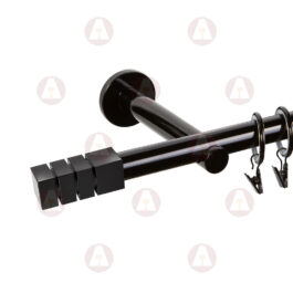 Карниз 1-рядный «Нордик» D19 Гладкая Чёрный