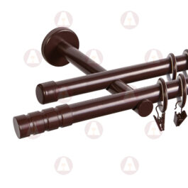 Карниз 2-рядный «Оливер» D19 Гладкая Шоколад