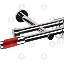 Карниз 2-рядный «Париж» D19 Гладкая Хром / Красный