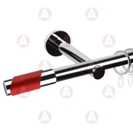 Карниз 1-рядный «Париж» D19 Гладкая Хром / Красный