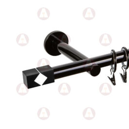 Карниз 1-рядный «Тандем» D19 Гладкая Чёрный