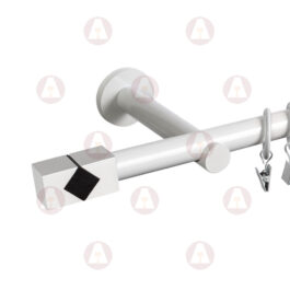 Карниз 1-рядный «Тандем» D19 Гладкая Белый