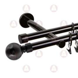 Карниз 2-рядный «Шар большой» D19 Гладкая Чёрный