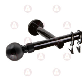 Карниз 1-рядный «Шар большой» D19 Гладкая Чёрный