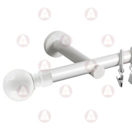 Карниз 1-рядный «Шар большой» D19 Гладкая Белый