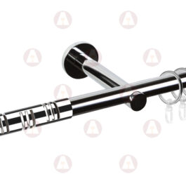 Карниз 1-рядный «Элис» D19 Гладкая Хром