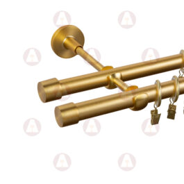 Карниз 2-рядный «Заглушка» D19 Гладкая Матовое Золото