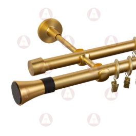 Карниз 2-рядный «Тоскана» D19 Гладкая Матовое Золото