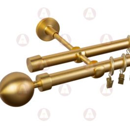 Карниз 2-рядный «Шар Модерн» D19 Гладкая Матовое Золото