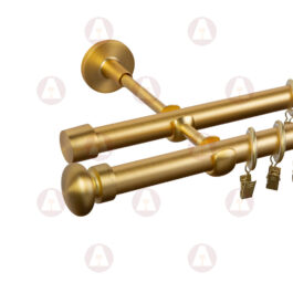 Карниз 2-рядный «Шар Плоский» D19 Гладкая Матовое Золото