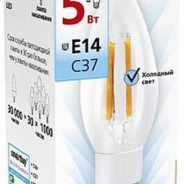 Светодиодная (LED) лампа Smartbuy C37 Filament E14 5Вт