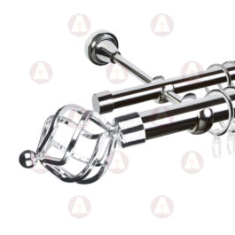 Карниз 2-рядный «Булава» D25 Гл / Гл Хром